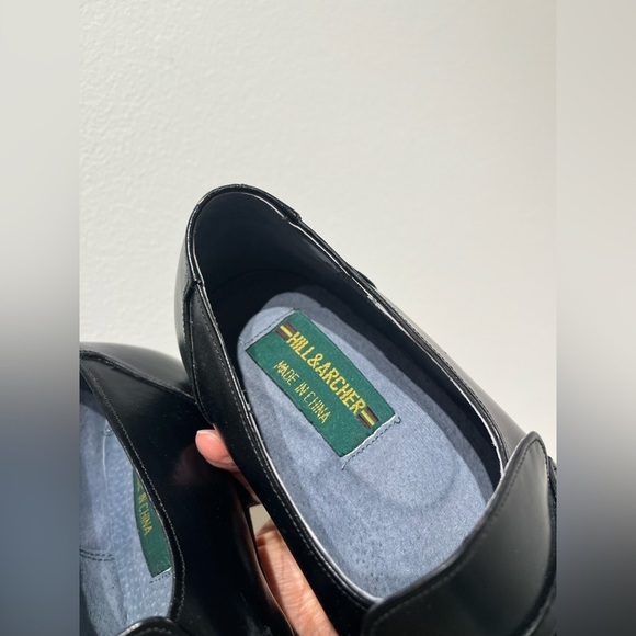 Vintage Hill and Archer Black Leather Loafers Size 6.5 - Picture 3 of 6